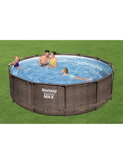Бассейн каркасный Bestway Steel Pro Max 56709, 366×100 см, фильтр-насос, лестница, круглый