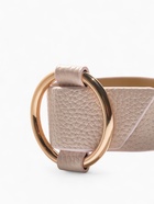 Браслет кожа «Помпеи» захват, светло-бежевый в золоте, 24 см - Фото 3