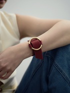 Браслет кожа «Помпеи» захват, цвет бордовый в золоте, 24 см - Фото 5