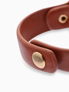 Браслет кожа «Помпеи» заклёпки, коричневый в золоте, 21 см - фото 59765989