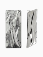 Серьги металл «Атмосфера» прямоугольник, цвет серебро - Фото 1