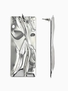 Серьги металл «Атмосфера» прямоугольник, цвет серебро - Фото 3
