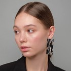 Серьги металл «Атмосфера» прямоугольник, цвет серебро - Фото 3