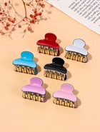 Крабик для волос «Шёлк», однотонный, 4?2.5 см, МИКС (комплект 6 шт) - фото 64142541