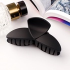 Крабик для волос «Матовый», лепестки трио, 9?4 см, чёрный (комплект 12 шт) - фото 53271821