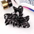Краб для волос "Классик" бантик с цветком, 8х5,5 см, чёрный - фото 318647636