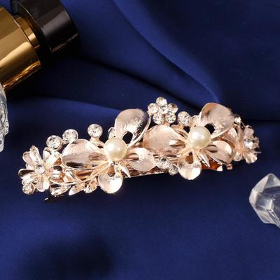 Заколка-автомат для волос "Джоззи" жемчуг бабочки, 8,5 см