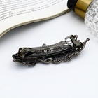 Заколка - автомат для волос «Мэриан», листики, 9 см, синяя - Фото 3