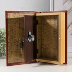 Шкатулка книга-сейф «Семейный бюджет», тиснение, искусственная кожа, 21×13×5 см - Фото 3