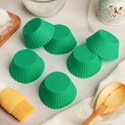 Набор силиконовых форм для выпечки Доляна «Риб. Круг», 7х4 см, 6 шт, цвет МИКС - Фото 8