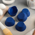 Набор силиконовых форм для выпечки Доляна «Риб. Круг», 7х4 см, 6 шт, цвет МИКС - Фото 7