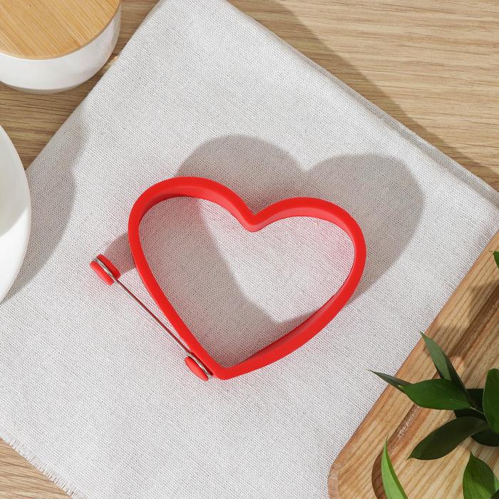 Форма для яичницы и блинов «Сердце», 11 см, цвета МИКС - Фото 1