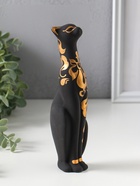 Фигурка керамика «Кошка Багира прямая», чёрный, 6×6×21 см 708082