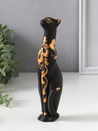 Фигурка керамика «Кошка Багира прямая», чёрный, 6×6×21 см 708082