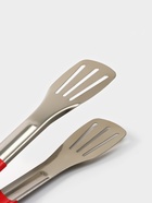 Щипцы кухонные Доляна «Яркость», 24×4.5 см, нержавеющая сталь, 201 марка стали, красные - Фото 3