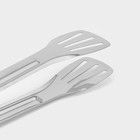 Щипцы кухонные Доляна «Яркость», 28.5×4.5 см, нержавеющая сталь, 201 марка стали, красные - Фото 3