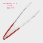 Щипцы кухонные Доляна «Яркость», 28.5×4.5 см, нержавеющая сталь, 201 марка стали, красные - Фото 2