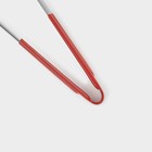 Щипцы кухонные Доляна «Яркость», 28.5×4.5 см, нержавеющая сталь, 201 марка стали, красные - Фото 4