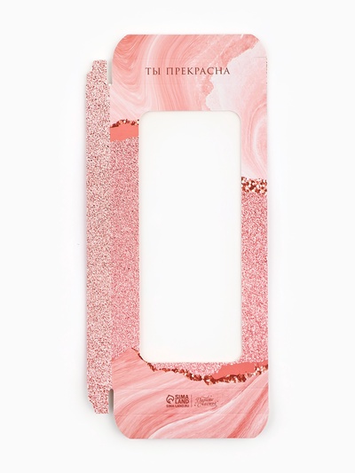 Коробка для шоколада, кондитерская упаковка, «8 марта», с окном, 17.3×8.8×1.5 см