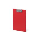 Планшет с зажимом А5, ламинированный картон, ErichKrause Standard, без подвеса, красный - фото 9164919