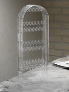 Подставка-книжка под серьги, прозрачная, 8 рядов 22*2*28 см - фото 809128402