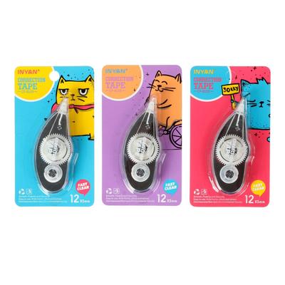 Корректор-лента, 10 м х 5 мм, "INYAN" блистер, европодвес, упаковка МИКС