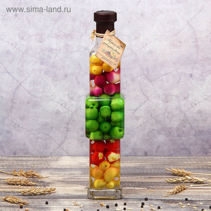 Бутылка декоративная для кухни «Городки» h=30 см - Фото 1
