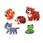 Пазлы мягкие для малышей Крошка Я «Лесные зверята», 5 пазлов, от 1 года - Фото 1