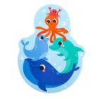 Мягкий пазл для малышей «Пирамидка: Морские животные», 5 деталей, Крошка Я - фото 146155