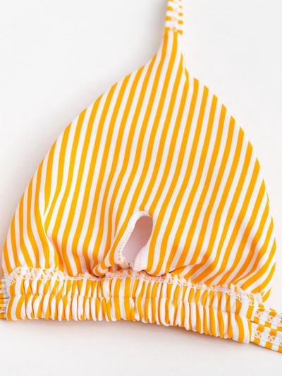 Купальник женский раздельный MINAKU Stripe, размер 50, жёлтый