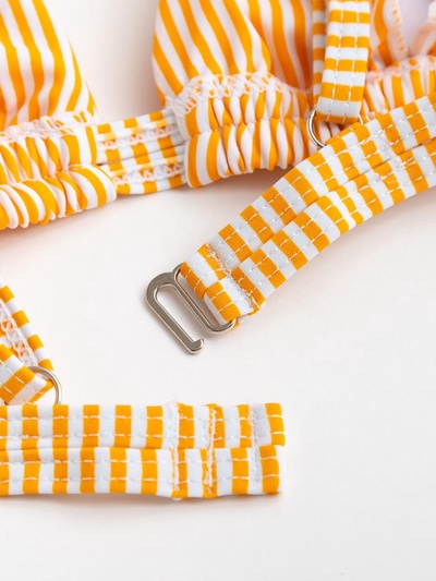 Купальник женский раздельный MINAKU Stripe, размер 50, жёлтый