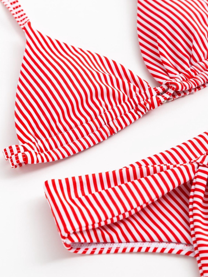 Купальник раздельный женский MINAKU Stripe, размер 44, красный 5239117