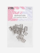 Крючок для бретелей, металлический, 10 мм, 20 шт., цвет серебряный - Фото 5