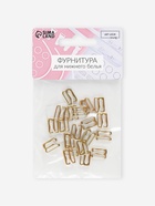 Крючок для бретелей, металлический, 10 мм, 20 шт., цвет золотой - Фото 3