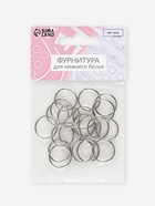 Кольцо для бретелей, металлическое, 15 мм, 20 шт., цвет серебряный - Фото 4