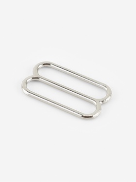 Регулятор для бретелей, металлический, 15 мм, 20 шт., цвет серебряный (комплект 5 шт)