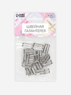 Крючок для бретелей, металлический, 15 мм, 20 шт., цвет серебряный - Фото 3