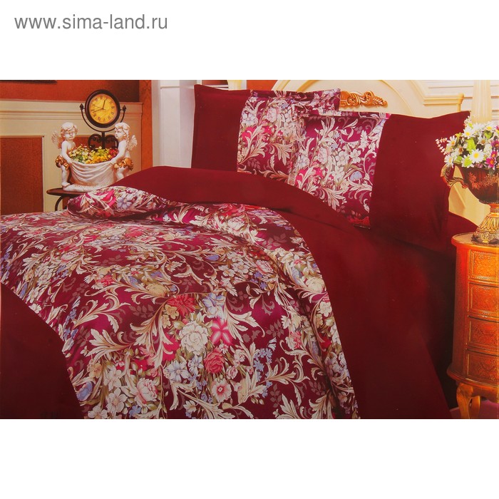 Постельное белье "Этель шёлк" 2 сп Жаннет 180*210 см, 200*220 см, 70*70 см - 2 шт - Фото 1