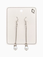 Серьги с жемчугом «Бусинки на палочке», белые - Фото 4