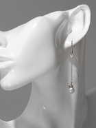 Серьги с жемчугом «Бусинки на палочке», белые - Фото 2