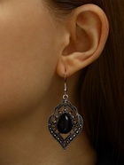 Серьги ассорти «Капля» изящность, ажурная, цвет чёрный в чернёном серебре - Фото 2