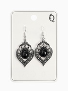 Серьги ассорти «Капля» изящность, ажурная, цвет чёрный в чернёном серебре - Фото 4