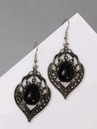 Серьги ассорти «Капля» изящность, ажурная, цвет чёрный в чернёном серебре - Фото 7