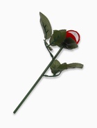 Футляр под кольцо, серьги «Роза на стебле», бархатный, 4.5×4.5 см, красно-зелёный - фото 68021036