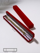 Футляр бархатный под браслет, цепочку, часы «Пенал», 23.5×3 см, красный - Фото 6