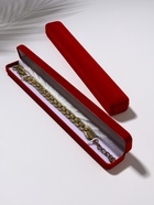 Футляр бархатный под браслет, цепочку, часы «Пенал», 23.5×3 см, красный - фото 119390970