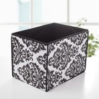 Короб стеллажный для хранения «Вензель», 37×27×27 см, цвет чёрно-белый - Фото 2