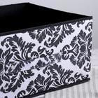 Короб стеллажный для хранения с крышкой «Вензель», 45×30×20 см, цвет чёрно-белый - Фото 3