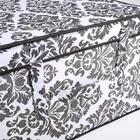 Короб стеллажный для хранения с крышкой «Вензель», 50×40×30 см, цвет чёрно-белый - Фото 3