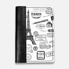 Обложка на паспорт, цвет чёрный
